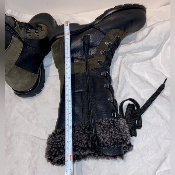 Women’s MARTINO Canadian leather suede and shearling lined winter boots Sz 7W - Picture 10 of 16